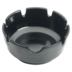 ASH TRAY 4" BLACK 12/CS 