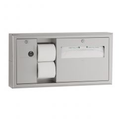 SURFACE MOUNTED HORIZONTAL  TOILET TISSUE/SEAT COVER 