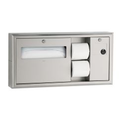 SURFACE MOUNTED HORIZONTAL  TOILET TISSUE/SEAT COVER 