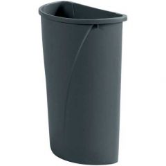 HALF ROUND WASTE CONTAINER 21 GALLON GRAY 4/CS