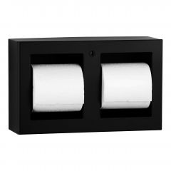 SURFACE MOUNTED TOILET TISSUE  DISPENSER MATTE BLACK TWO 