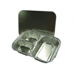 3 COMPARTMENT HIGH DIVIDER  CONTAINER AND LID 250/CS