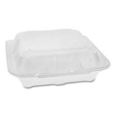 FOAM HINGED CONTAINER 8.5x8x3 WHITE ECONOMY DUAL TAB 150/CS