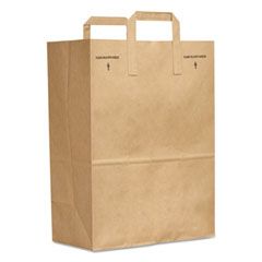 #1/6 PAPER BAG 12x7x16.25  FLAT HANDLE KRAFT 300/BUNDLE