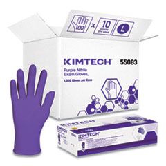NITRILE EXAM GLOVE L PURPLE 10/100