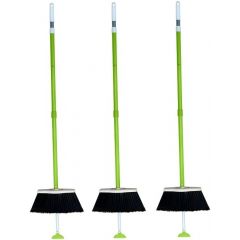 LIME GREEN SWEEPEASY WITH  PLASTIC SCRAPER 3/PK