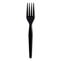 WRAPPED FORK HEAVYWEIGHT POLYSTYRENE BLACK 1000/cs