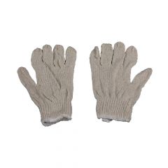 STRING KNIT COTTON POLY GLOVE L WHITE 12/PK