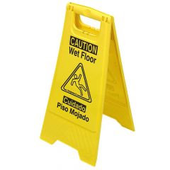 GSP/IMPRINT WET FLOOR SIGN  ENGLISH SPANISH YELLOW 6/CS