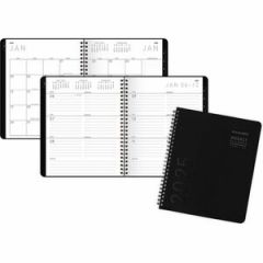 WEEKLY/MONTHLY PLANNER 2026 BLACK LEATHER