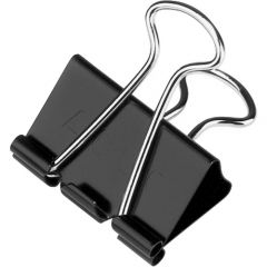 BINDER CLIPS MEDIUM BLACK/SILVER DZ