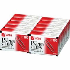 PAPER CLIPS #3 SMOOTH SILVER 100 CLIPS/BX 10BX/PK