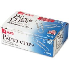 SMOOTH FINISH PREMIUM PAPER CLIPS NO. 1 SIZE 100/PK