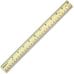 WOOD RULER STANDARD/METRIC 12"  LONG