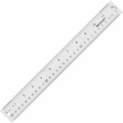 FLEXIBLE ACRYLIC RULER STANDARD/METRIC 12" LONG CLEAR