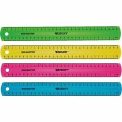 SHATTER PROOF FLEXIBLE RULER STANDARD/METRIC 12" LONG