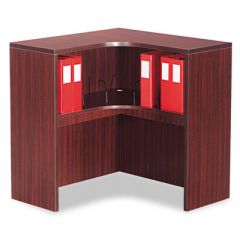 CORNER OPEN STORAGE HUTCH  36Wx36Dx36H MAHOGANY