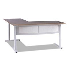 L-SHAPED WRITING DESK 59.05x59.05x29.53 BEIGE/WHITE