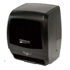 TOUCHLESS AUTO-CUT ROLL TOWEL  DISPENSER BLACK/SMOKE (89344)