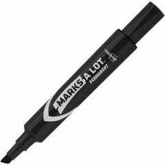 MARKS A LOT PERMANENT MARKER BROAD CHISEL TIP BLACK 12/PK
