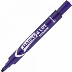 MARKS A LOT PERMANENT MARKER BROAD CHISEL TIP PURPLE 12/PK
