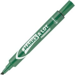 MARKS A LOT PERMANENT MARKER BROAD CHISEL TIP GREEN 12/PK