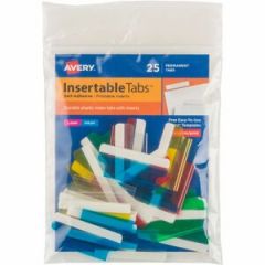 INSERTABLE INDEX TABS WITH PRINTABLE INSERTS 1/5 CUT