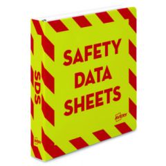 HEAVY DUTY PREPRINTED SAFETY  DATA SHEET BINDER 3 RINGS 1.5" 