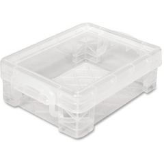 SUPER STACKER CRAYON BOX 4.75X3.5X1.6 CLEAR