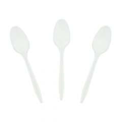 TEASPOON MEDIUM WEIGHT WHITE  PP 1000/CS