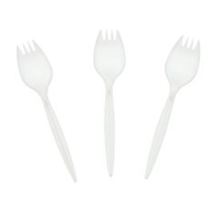 SPORK WHITE  MEDIUM WEIGHT PP  1000/CS