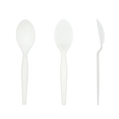 TEASPOON MED-HEAVYWEIGHT PS  WHITE 1000/CS