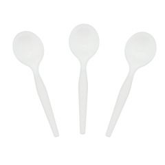SOUP SPOON MED-HEAVYWEIGHT PS  WHITE 1000/CS