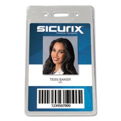 PROXIMITY BADGE HOLDER  VERTICAL 0.5 x 4.5 CLEAR 50/PK