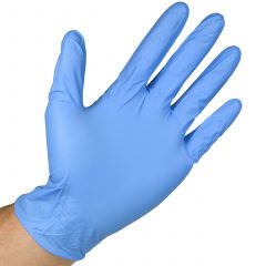 PROWORKS NITRILE POWDER  FREE EXAM GLOVES 5.5MIL BLUE 