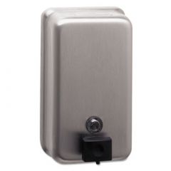 SURFACE-MOUNTED SOAP DISPENSER  40oz STAINLESS STEEL 4.75" X 