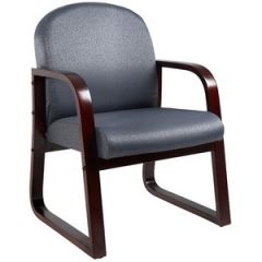 BOSS MAHOGANY FRAME SIDE CHAIR GRAY