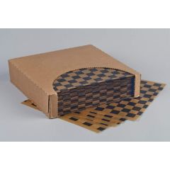 DRY WAXED SHEET 12X12  KRAFT/BLACK CHECK 5000/CS
