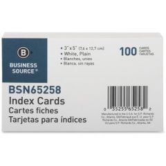 PLAIN INDEX CARDS 5X3 100/PK 