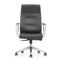 OFFICE CHAIR HIGH BACK LEATHER  BLACK