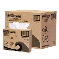 BOARDWALK DRC WIPERS 1-PLY  9.75X16.25 WHITE 100/BX 8BX/CS
