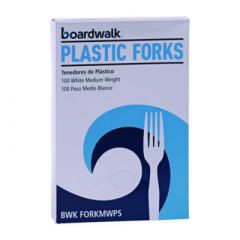 MEDIUMWEIGHT POLYSTYRENE FORK  WHITE 10/100