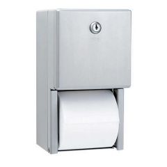 SURFACE MOUNTED TOILET TISSUE  DISPENSER SATIN FINISH TWO 