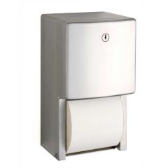 SURFACE MOUNTED TOILET TISSUE  DISPENSER SATIN FINISH TWO 