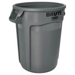 BRUTE VENTED CONTAINER 32 GALLON GRAY 6/CS