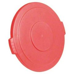 BRONCO ROUND WASTE BIN TRASH  CONTAINER LID 44 GALLON RED 