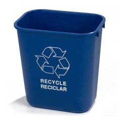 DESKSIDE RECYCLE CONTAINER 28 QUART BLUE 12/CS