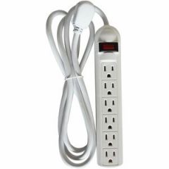 6 OUTLET POWER STRIP 6FT CORD 104 J SURGE ENERGY 15 A