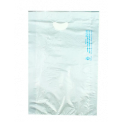 MERCHANDISE BAG + HANDLE 16x4x24 .7MIL SILVER 500/CS