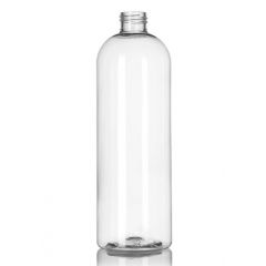 PLASTIC BOSTON ROUND BOTTLE  20-410 NECK FINISH 2oz CLEAR 